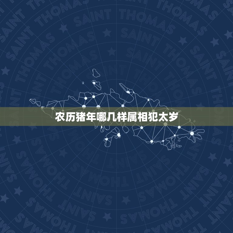 农历猪年哪几样属相犯太岁，今年那些属相犯太岁