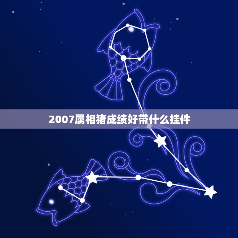 2007属相猪成绩好带什么挂件，属猪的，应该佩戴什么吊坠