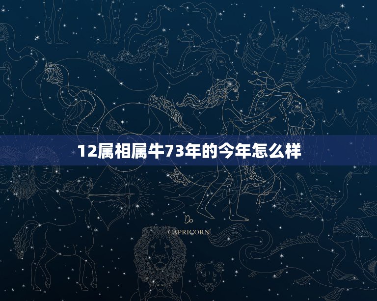 12属相属牛73年的今年怎么样，73年属牛今年上年与下半年运气如何，