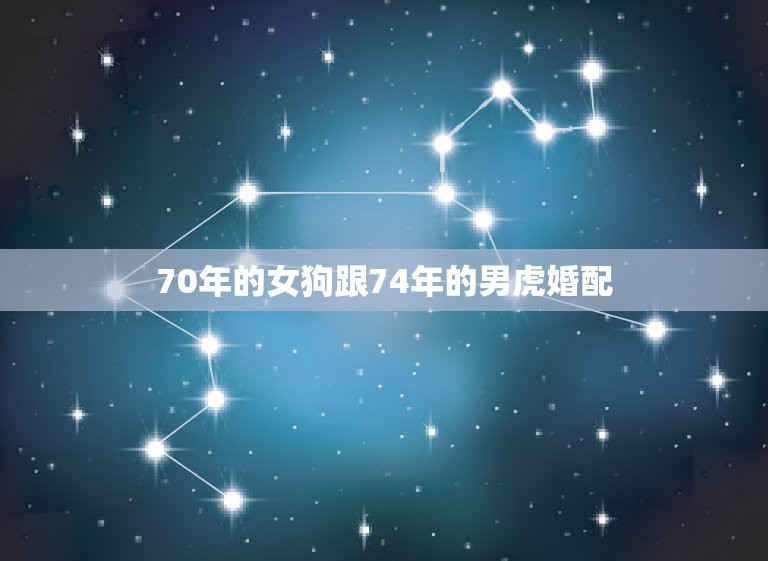 70年的女狗跟74年的男虎婚配，74年的男虎与70年的女狗配吗