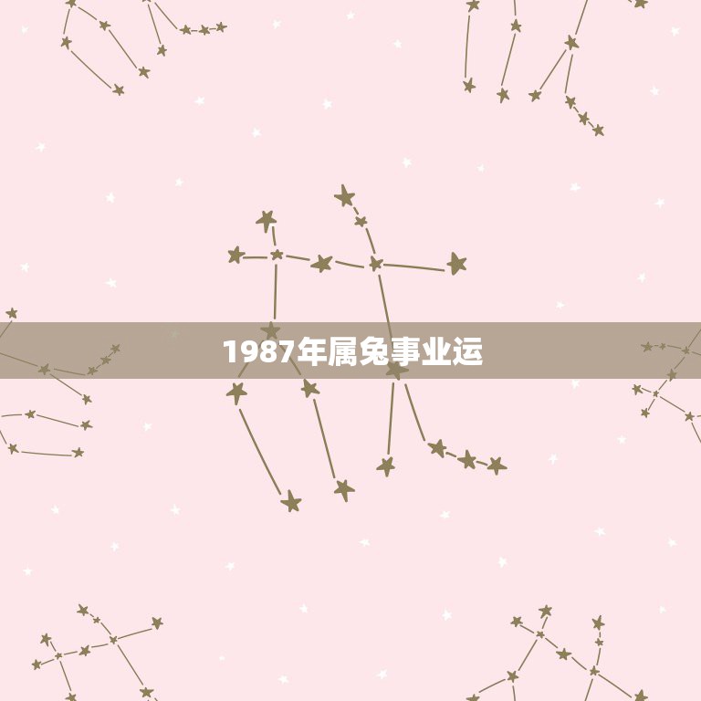 1987年属兔事业运，1987年属兔的命运