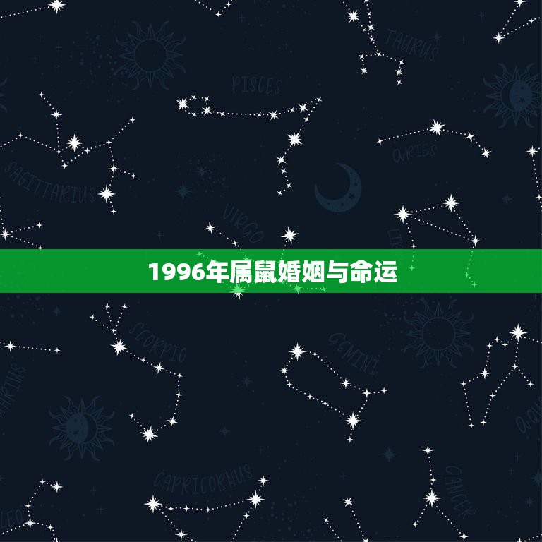 1996年属鼠婚姻与命运，1996年出生的鼠人命运