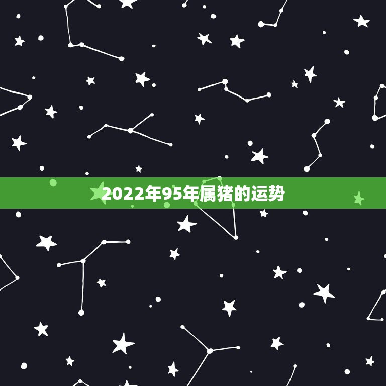 2022年95年属猪的运势，我是1995年出生的属猪的 今年的运气怎么