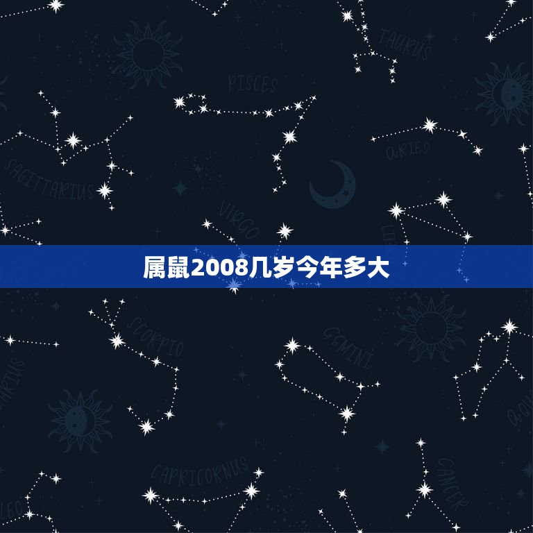 属鼠2008几岁今年多大，2008年的今年多少岁