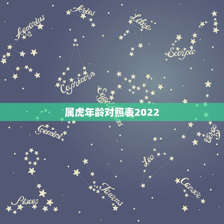 属虎年龄对照表2022，2022年生肖属相年龄对照表