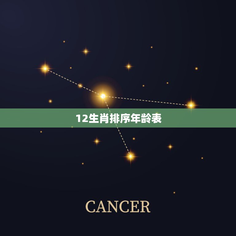 12生肖排序年龄表，12生肖年龄查询表