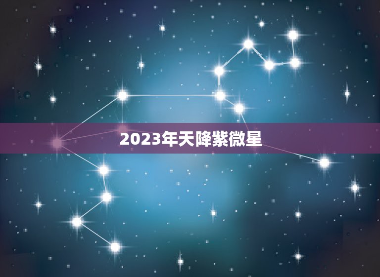 2023紫微星图片