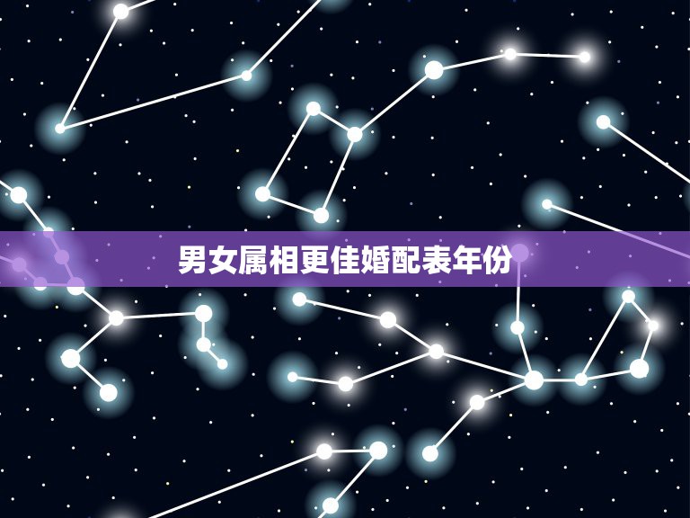 男女属相更佳婚配表年份，最准的12生肖配对表