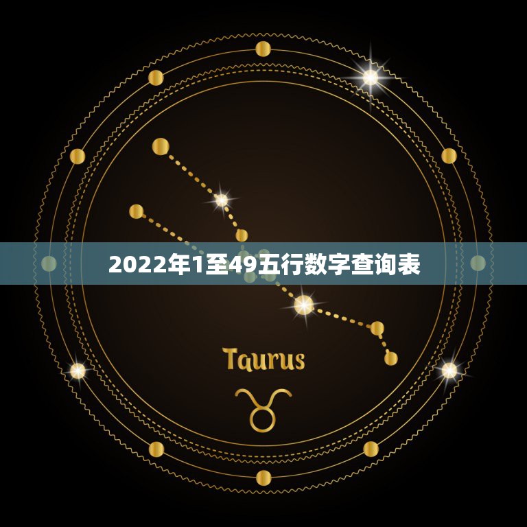 2022年1至49五行数字查询表，1至49自然数中相对应的金木水火土是