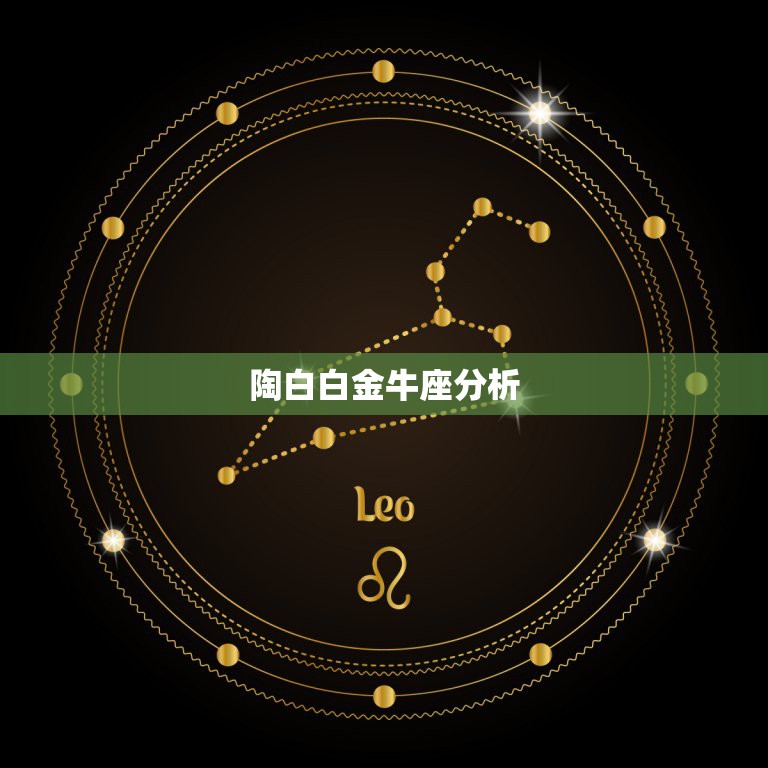 陶白白金牛座分析，12星座性格分析