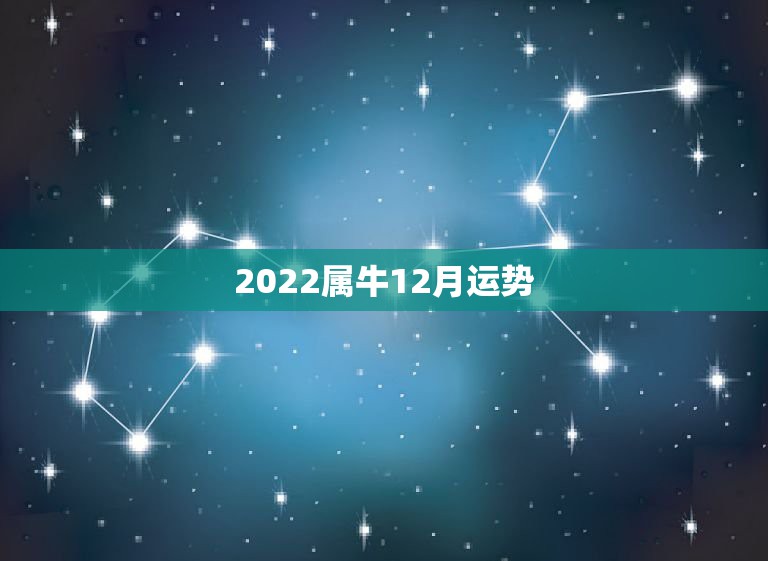 2022属牛12月运势，2022年12生肖运势解析