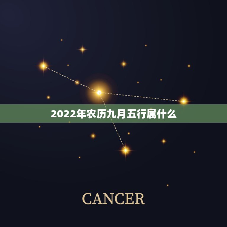 2022年农历九月五行属什么