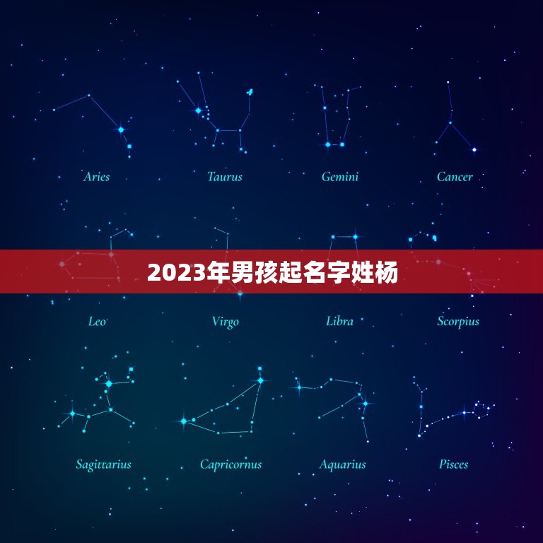 2023年男孩起名字姓杨(给你杨姓男孩起名的灵感)