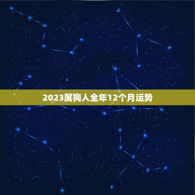 2023属狗人全年12个月运势(狗年旺运连连财富事业双丰收)