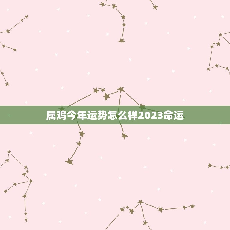 属鸡今年运势怎么样2023命运(介绍财运旺盛事业有成)