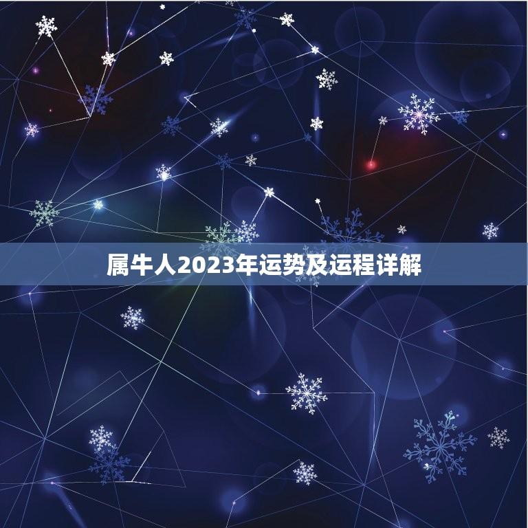 属牛人2023年运势及运程详解(牛转乾坤财运亨通)