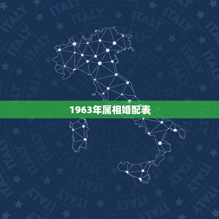 1963年属相婚配表