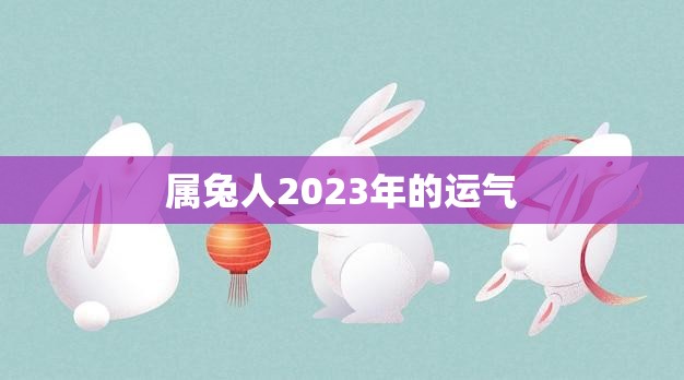 属兔人2023年的运气(好坏参半需谨慎应对)